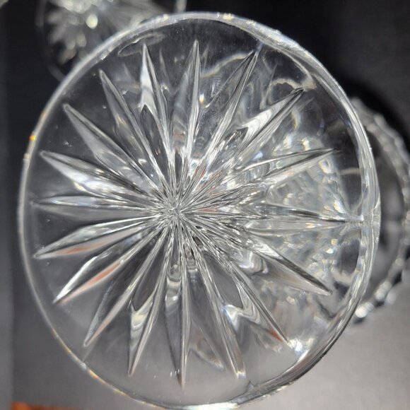 Gorham Crystal King Edward Hurricane Candle Lamp holders Set of 2 Base only - Picture 9 of 9